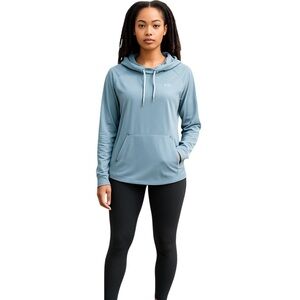 Horseware Ireland Top Womens S Ice‎ Blue Technical Hooded Equestrian FLAW New